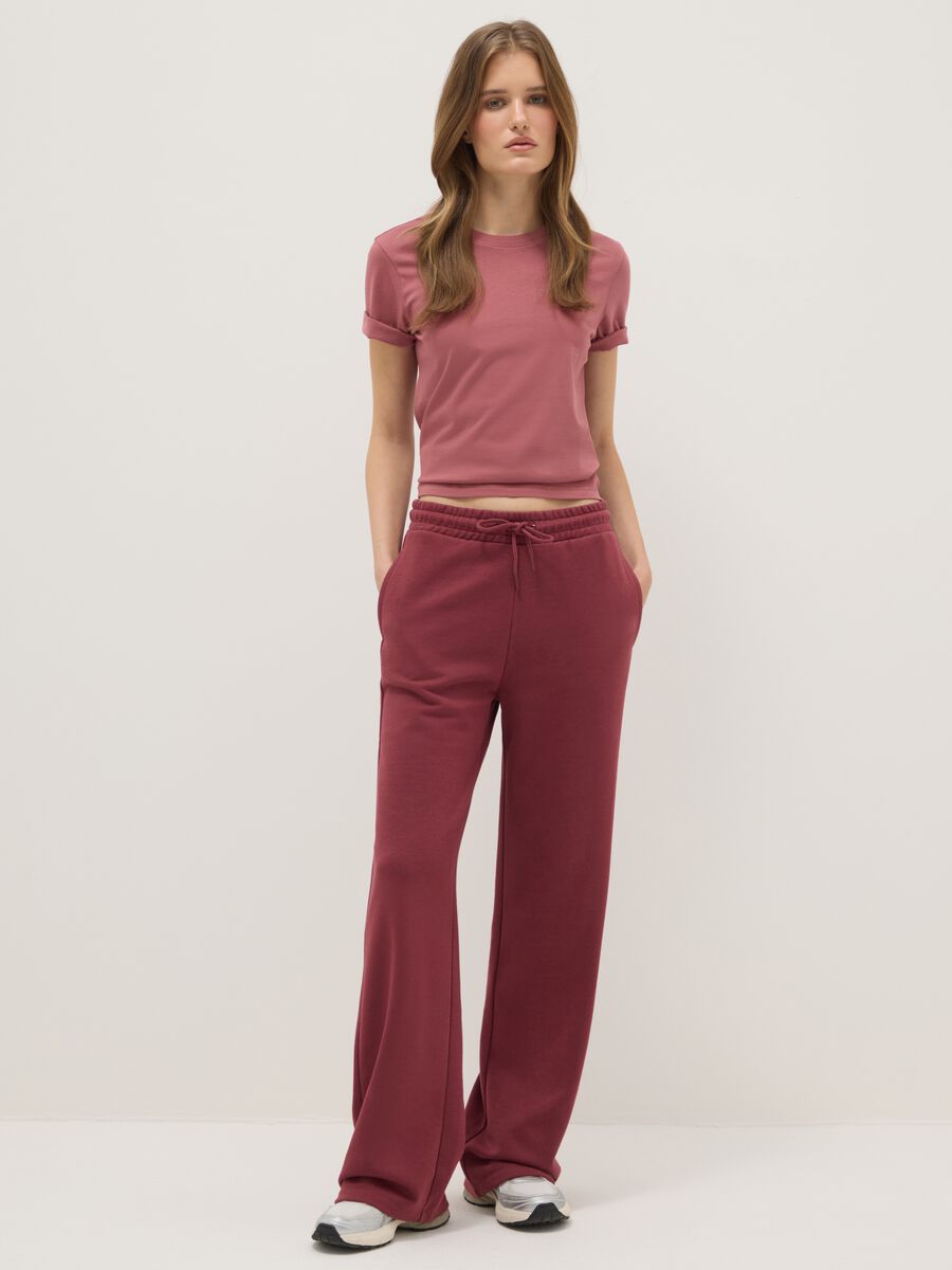 Pink pure cotton regular fit T-shirt_1