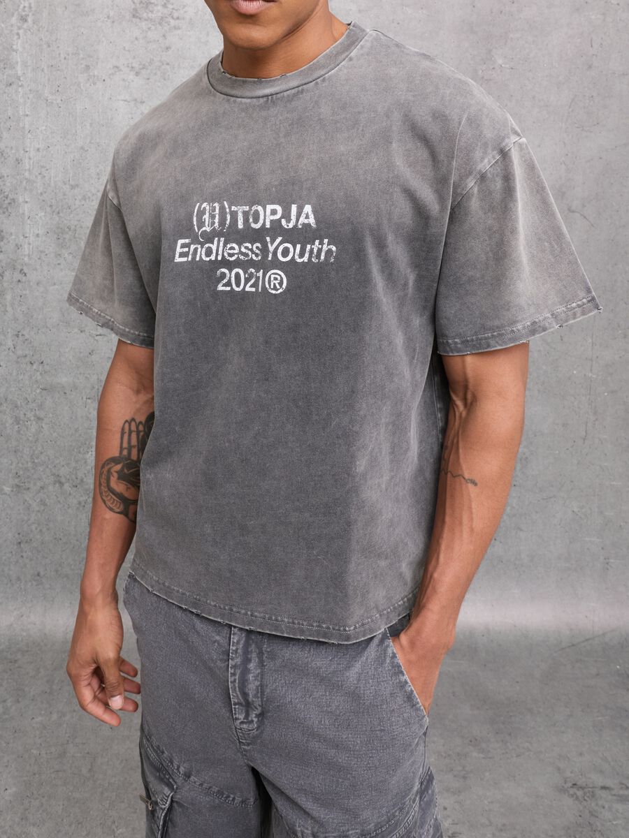 Sunfaded Oversized T-shirt Vintage Grey_2