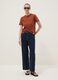 Red short-sleeved pure cotton T-shirt, regular fit_1