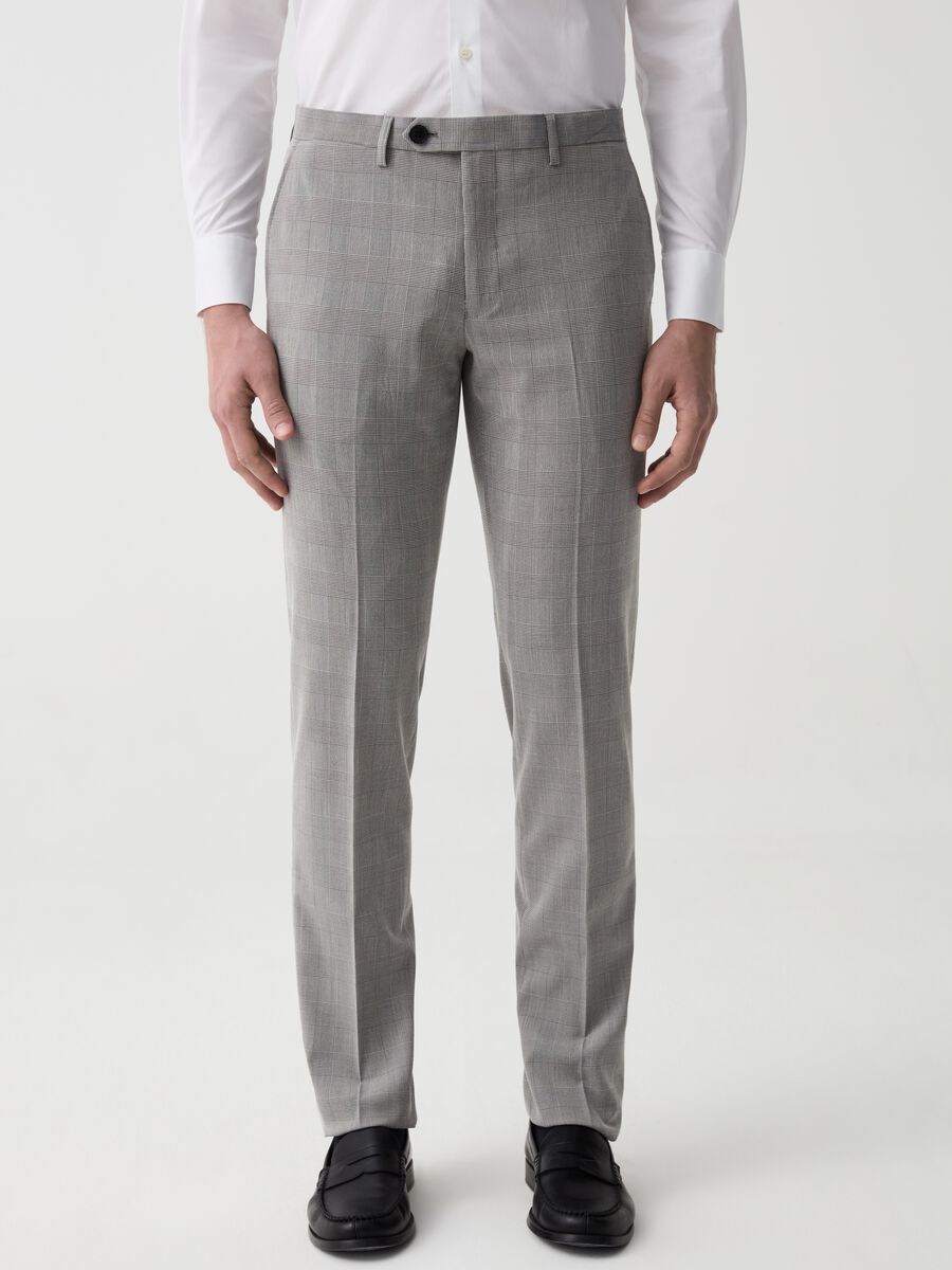 Easy-fit trousers with Prince-of-Wales design_1