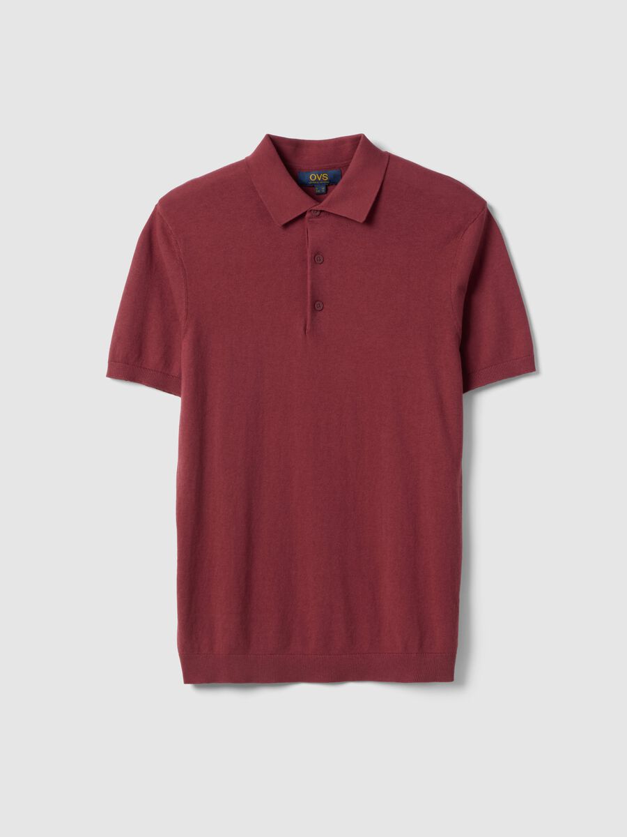 Red pure cotton polo regular fit_0