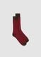 Kurze rote Socken aus elastischer Wolle und Seide_0