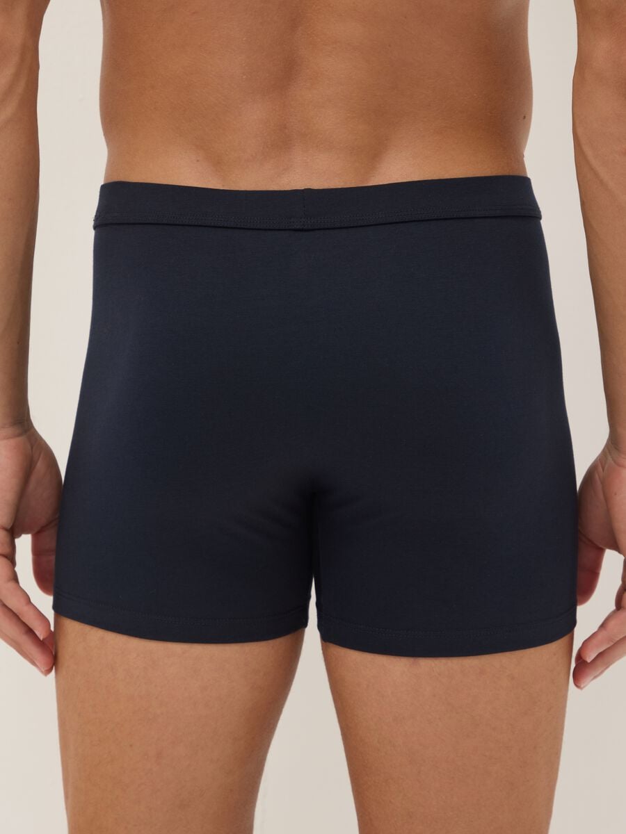 Bipack di boxer blu in cotone Supima elasticizzato_2