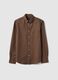 Brown shirt in pure cotton regular fit_4