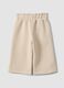 Beige wide-leg cotton-blend trousers_1