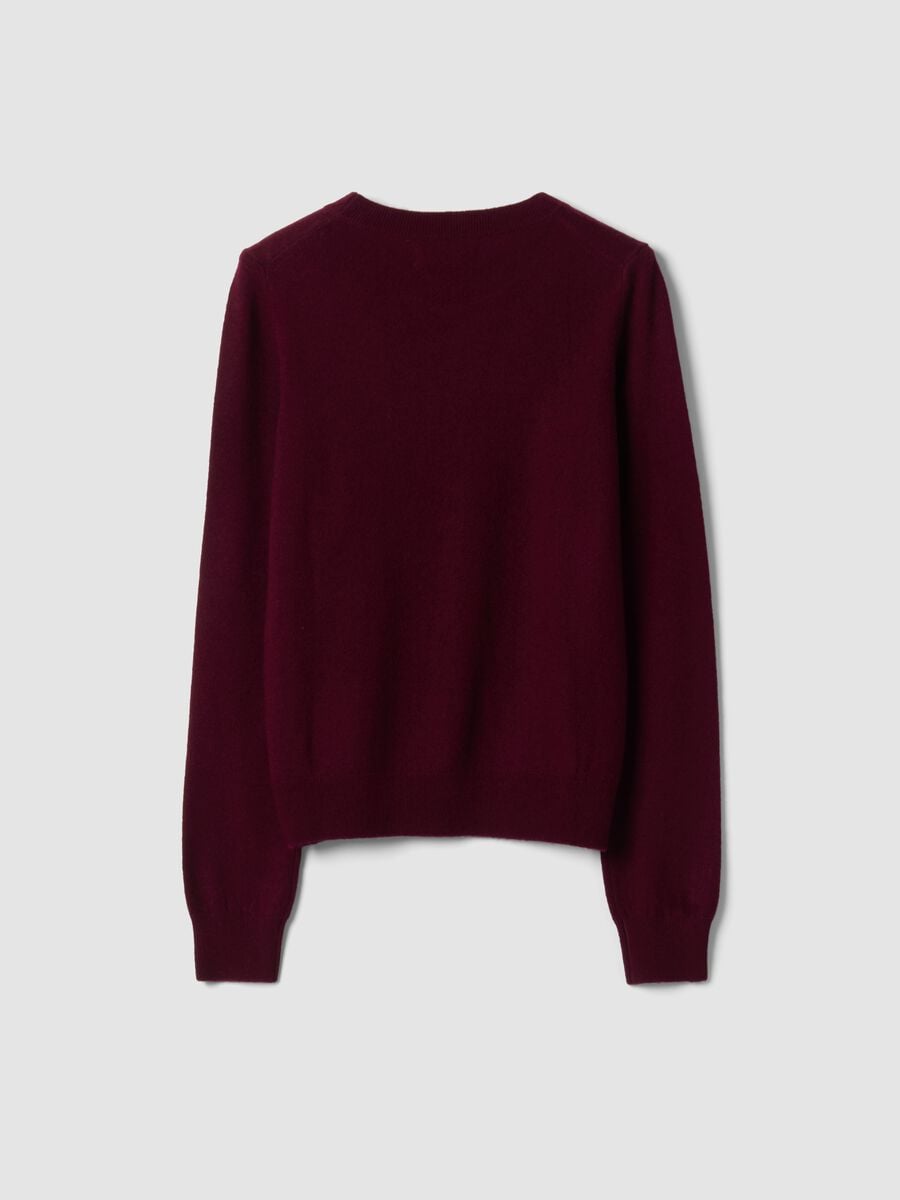 Maglia rossa in pura lana a girocollo_2