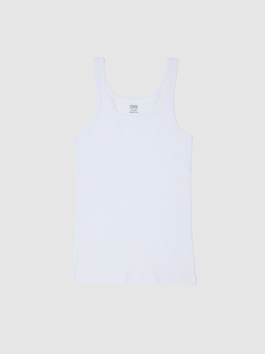 White pure cotton vest regular fit_4