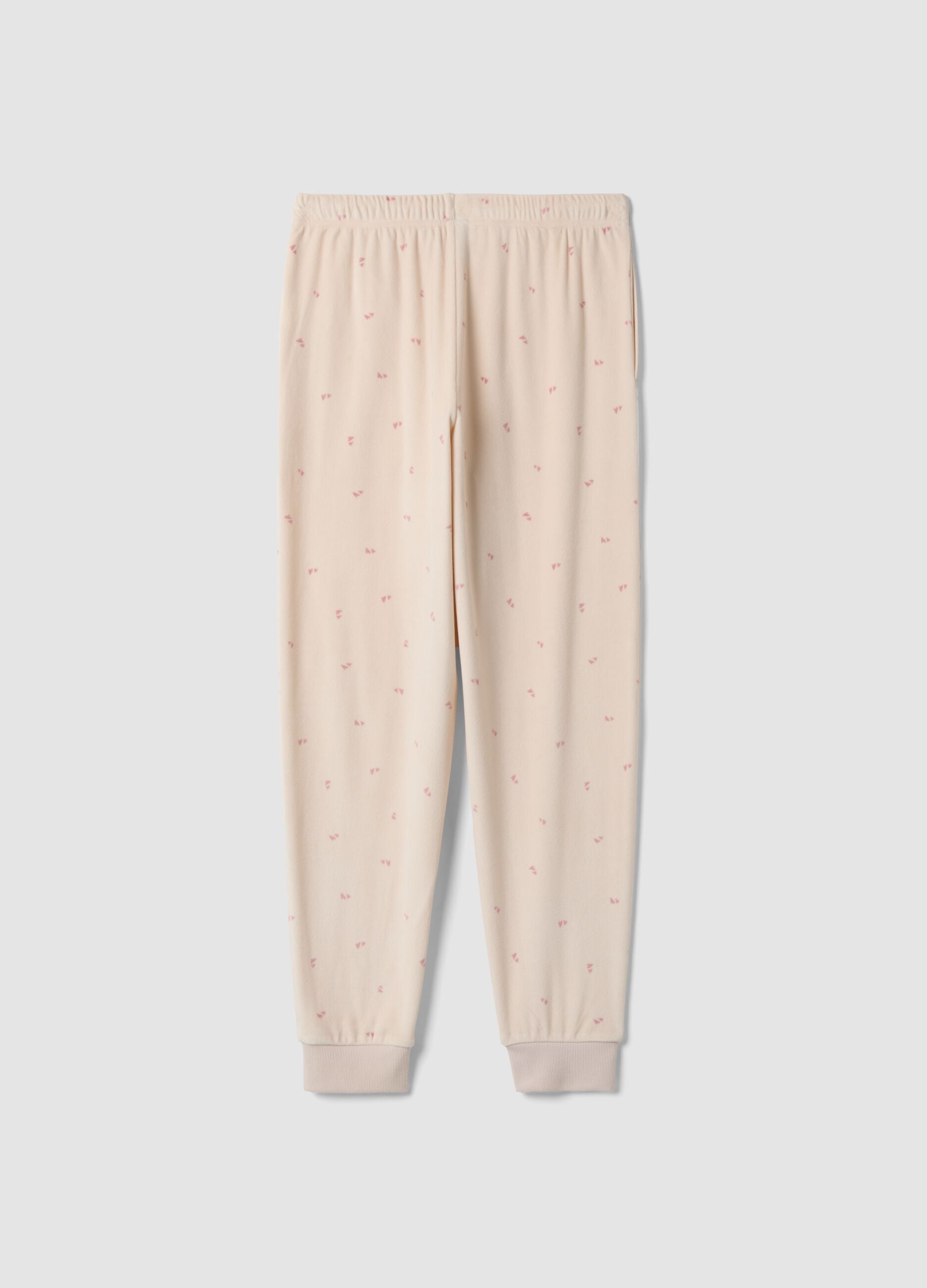 Beige Pyjamahose aus Stretchstoff