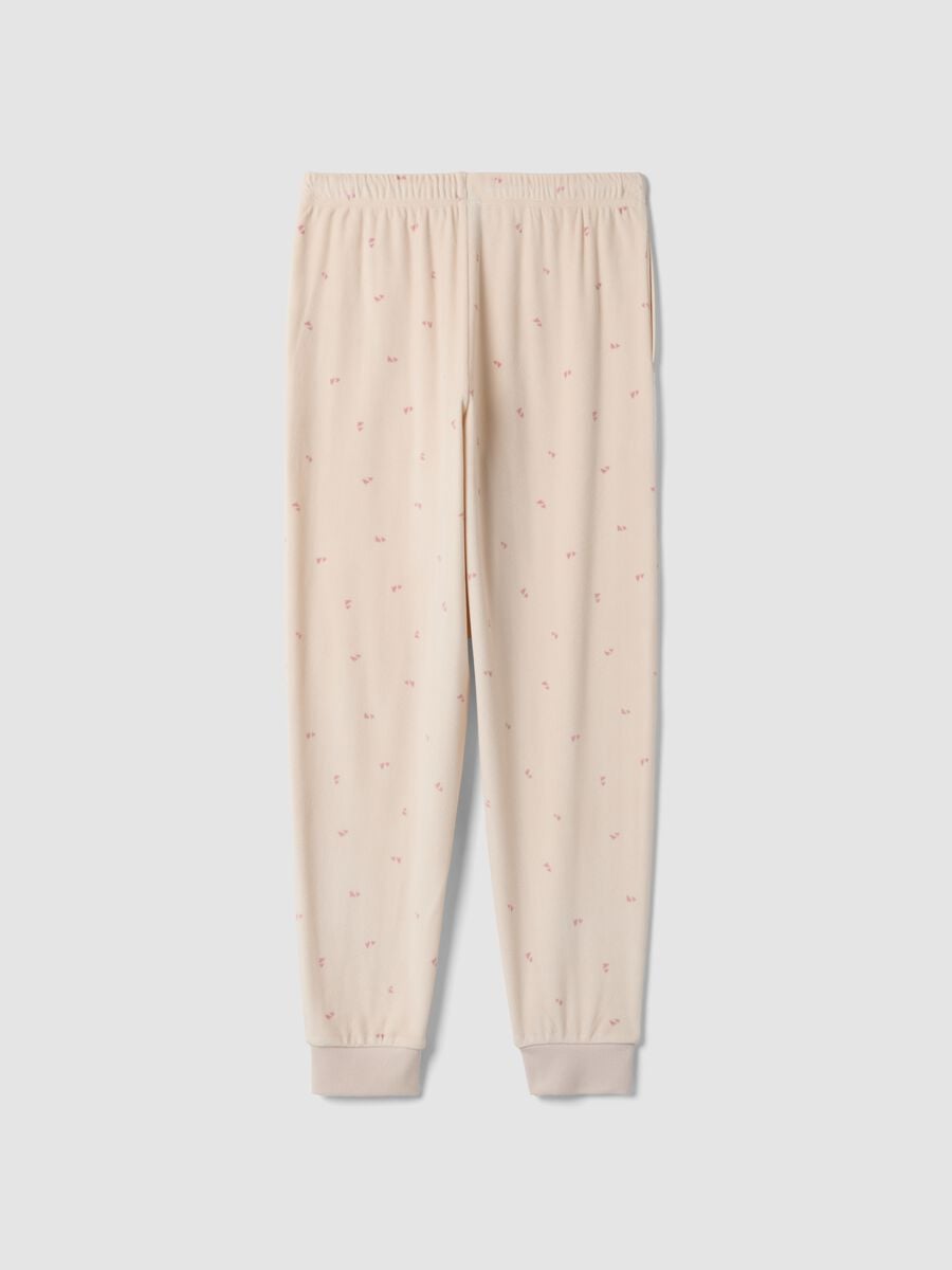 Beige stretch-fabric pyjama trousers_2