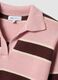 Pink striped viscose-blend polo-collar jumper, regular fit_5
