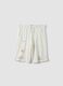 Boys' pure cotton white shorts, regular fit, with prints_3
