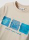 Beige pure cotton boys&rsquo; T-shirt, regular fit, with nautical print_3
