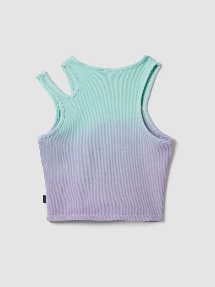Violettes ombr&eacute; Tanktop aus Stretch-Baumwolle f&uuml;r M&auml;dchen, figurbetont_4