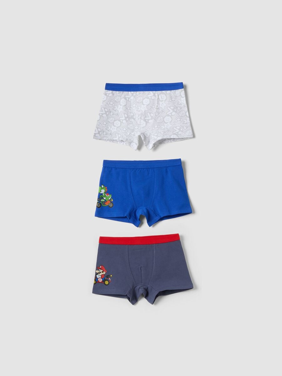 3-pack of Mario Kart print midi boxer shorts in stretch organic cotton_0