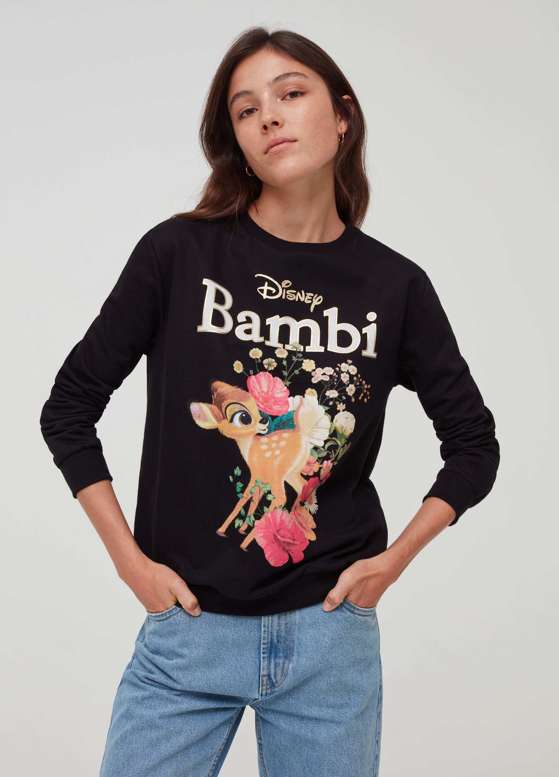 Sudadera de algodón 100% Disney Bambi