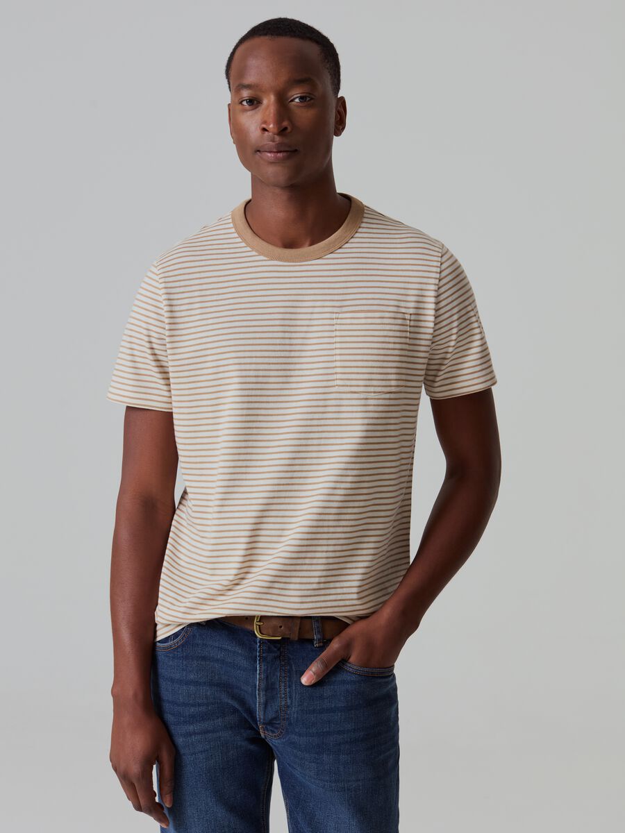 Striped T-shirt with pocket_0