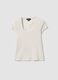 White short-sleeved stretch T-shirt_4
