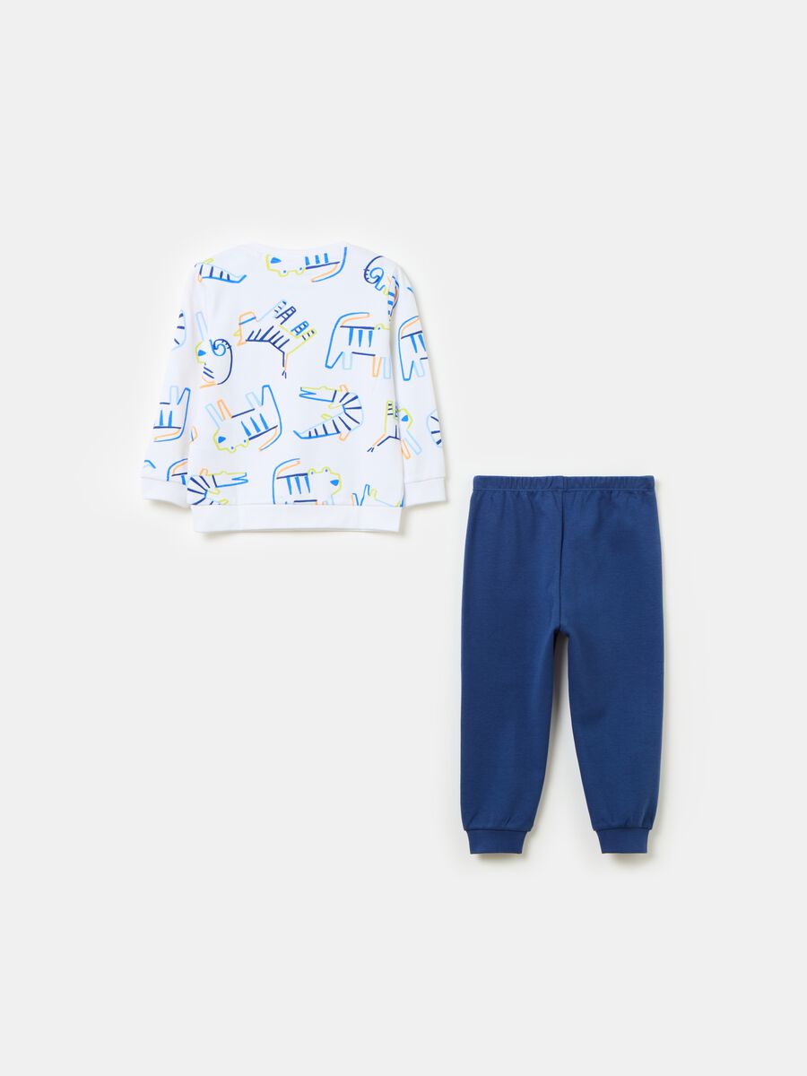 Organic cotton pyjamas with animals print_1