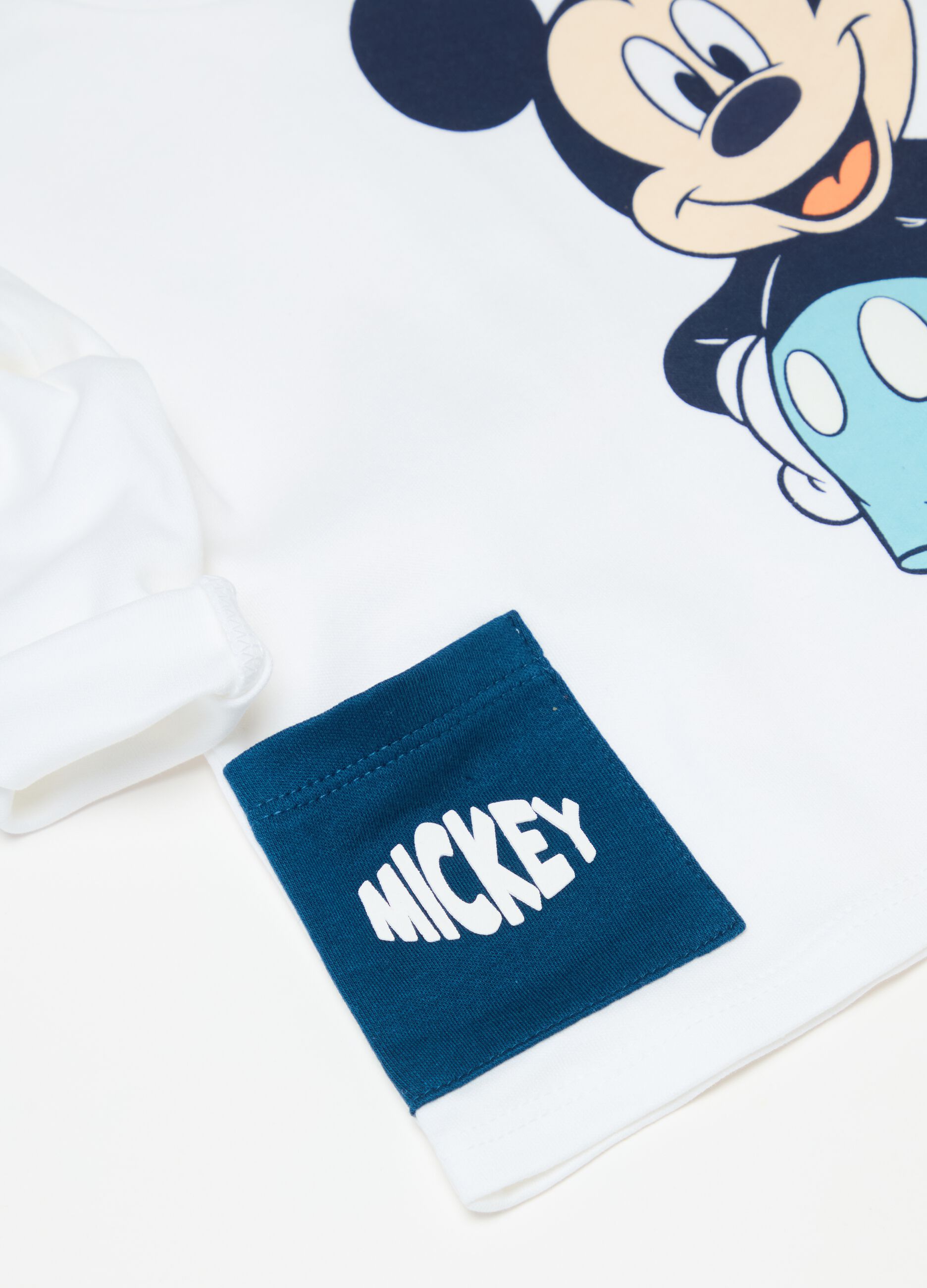Organic cotton T-shirt with Mickey Mouse print