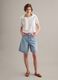 Light blue pure cotton denim shorts_0