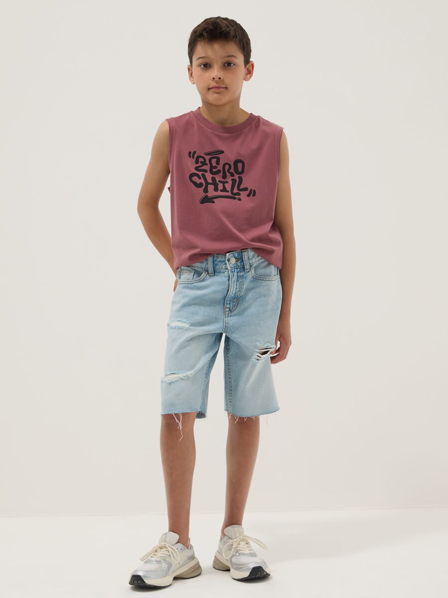 Boys&rsquo; light blue denim shorts, regular fit_0