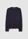 Blue Crew Neck Sweater Fitted Fit_4