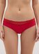 Red stretch cotton briefs with lace regular fit_1