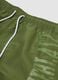 Green swim shorts with contrast drawstring_5