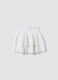 White pure cotton mini skirt_1