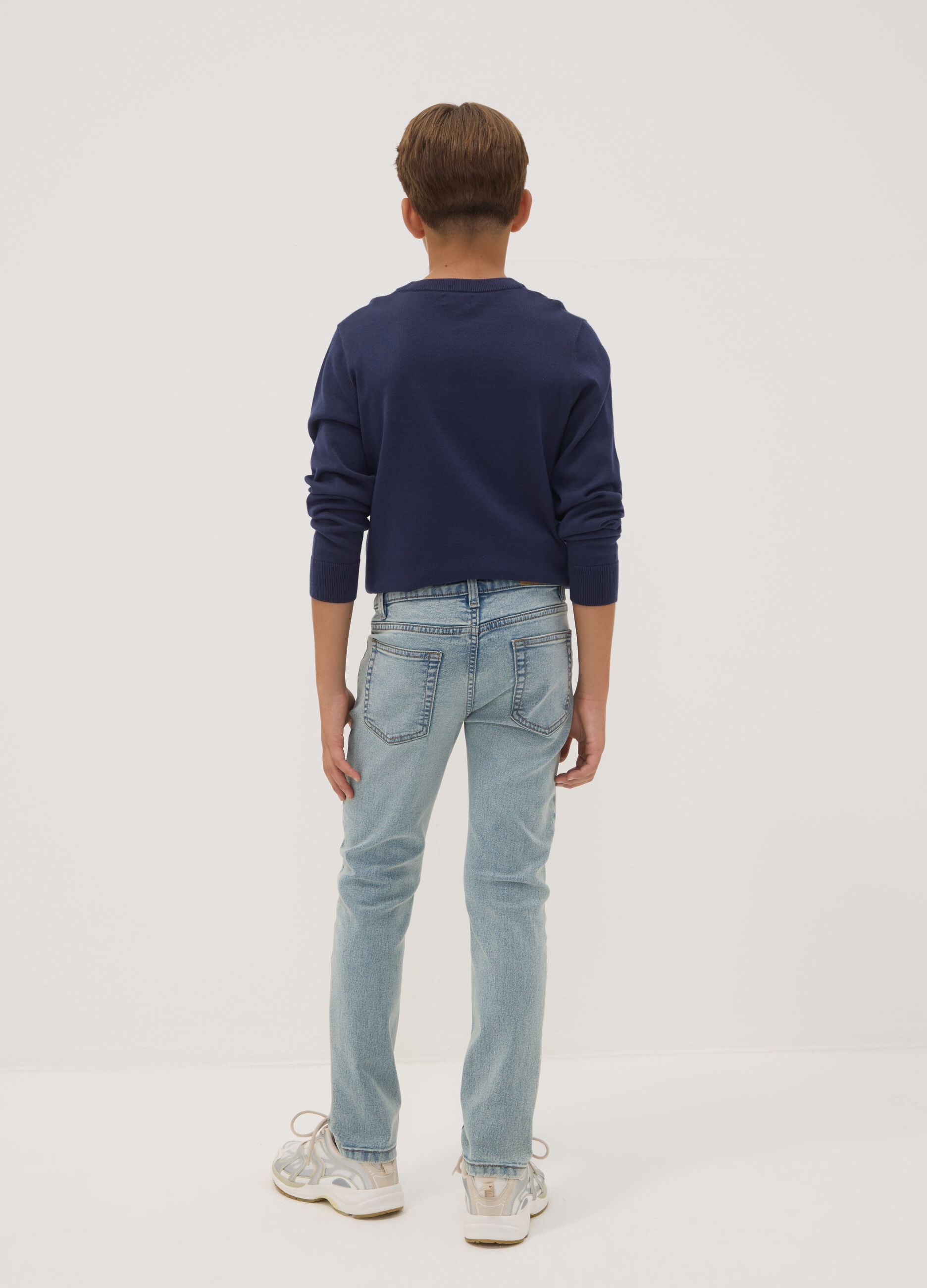 Hellblaue Regular-Fit Jeans aus Stretch-Baumwolle f&uuml;r Jungen
