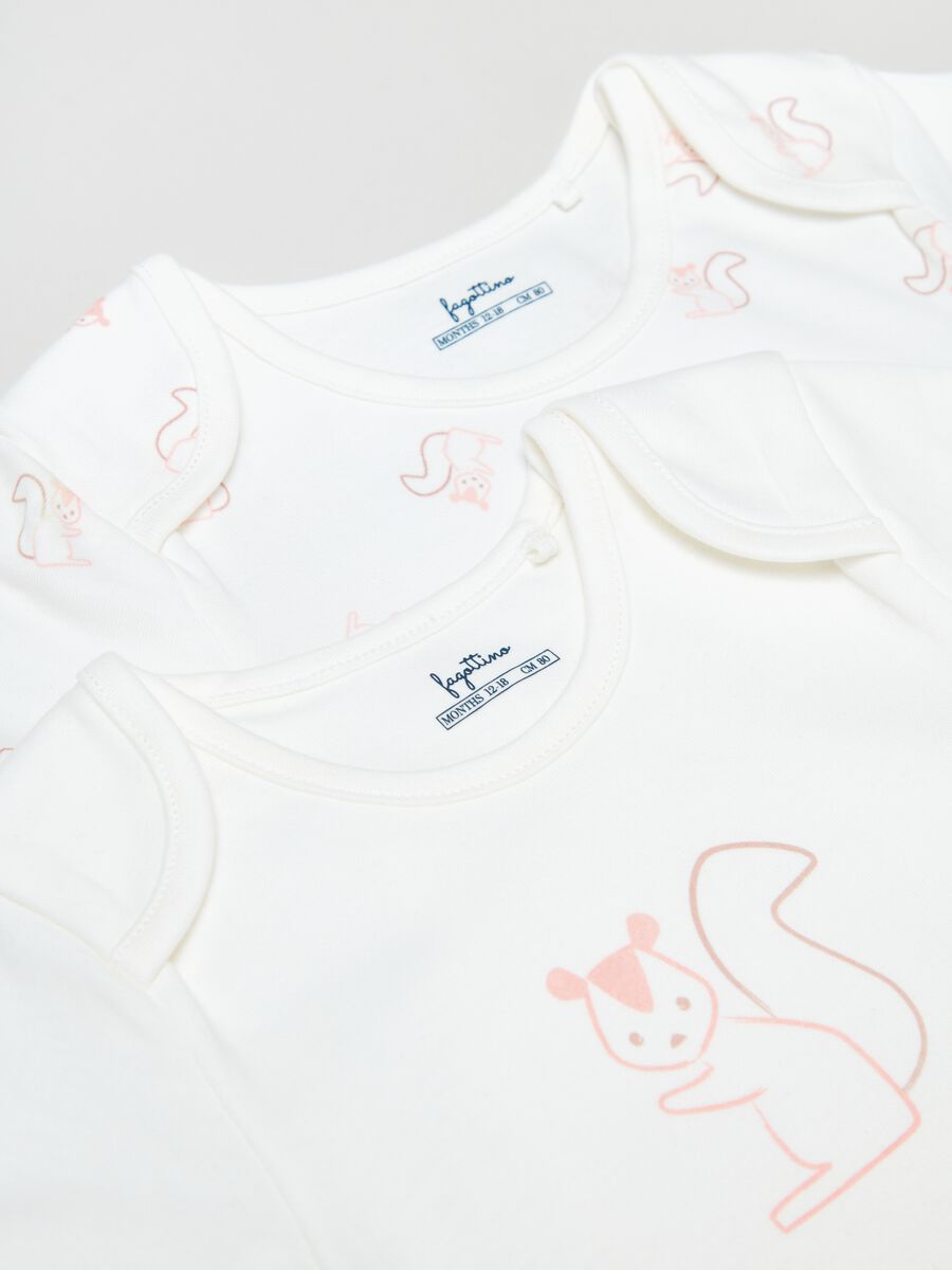 Two-pack cotton bodysuits with print_2