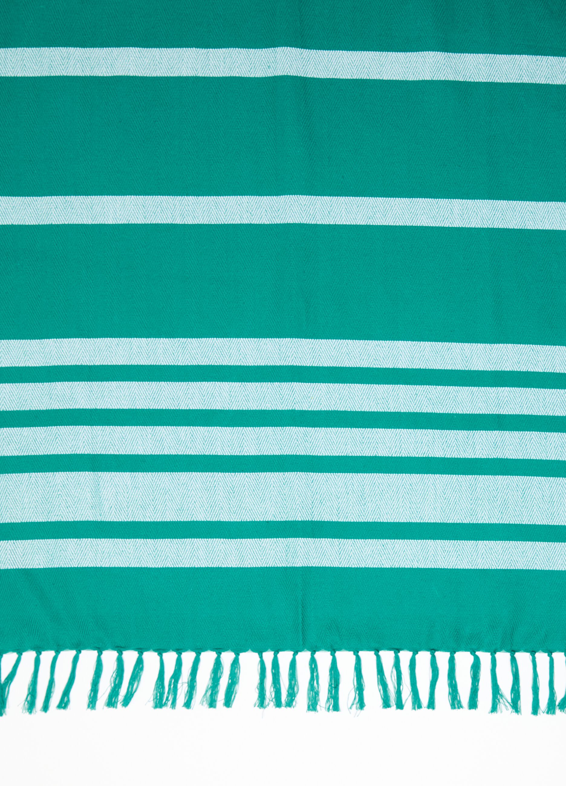 Beach towel with striped design