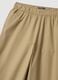 Beige stretch-cotton trousers with elasticated waistband_5