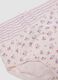 Multipack de cinco cuequinhas rosa em jersey de algod&atilde;o org&acirc;nico para beb&eacute; e menina_3