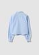 Camisa azul &agrave;s riscas em puro algod&atilde;o com cora&ccedil;&otilde;es para menina_5