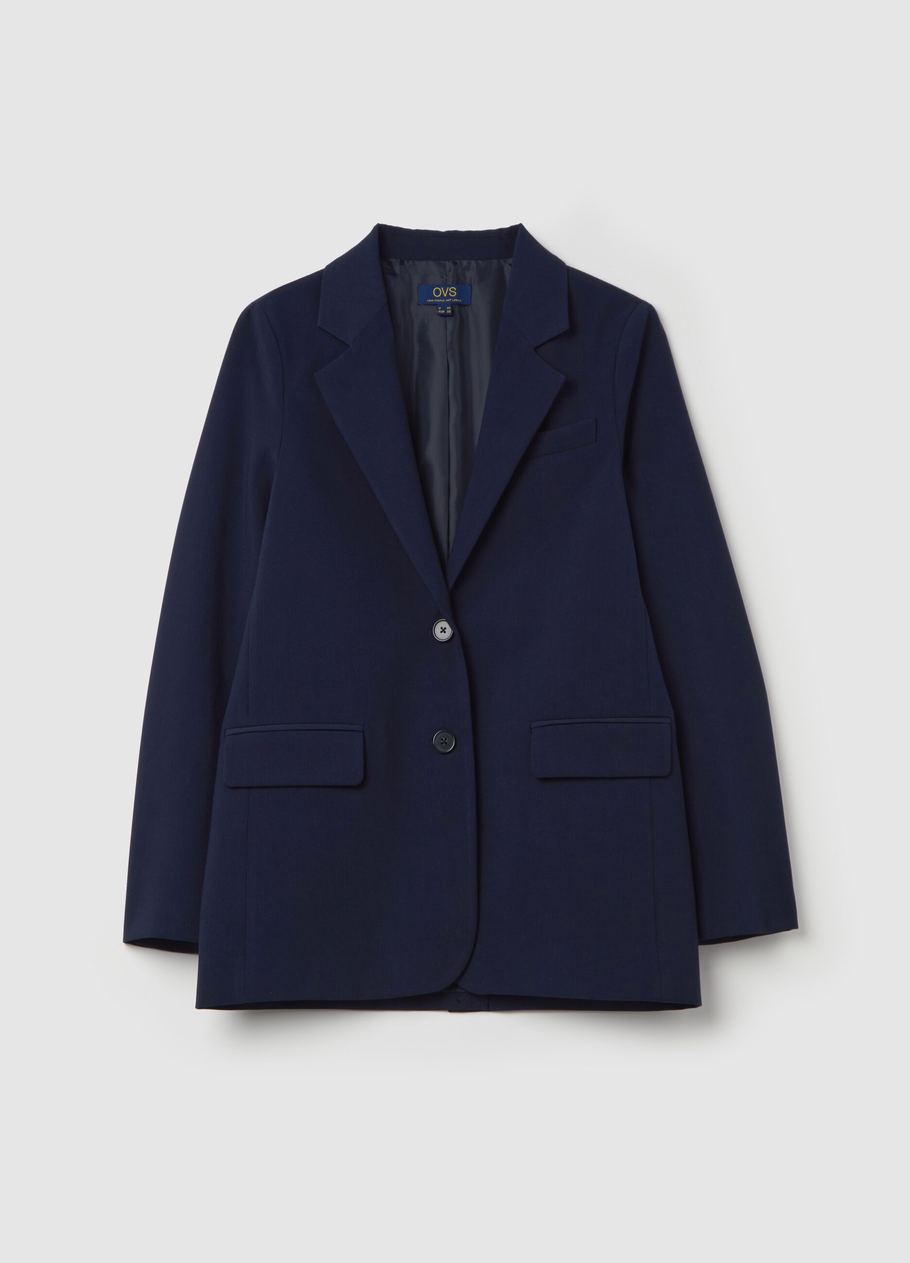 Stretch single-breasted blazer
