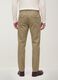 Pantaloni chino beige in twill di cotone elasticizzato regular tapered fit_2