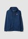 Sudadera azul con capucha en mezcla de algod&oacute;n_0