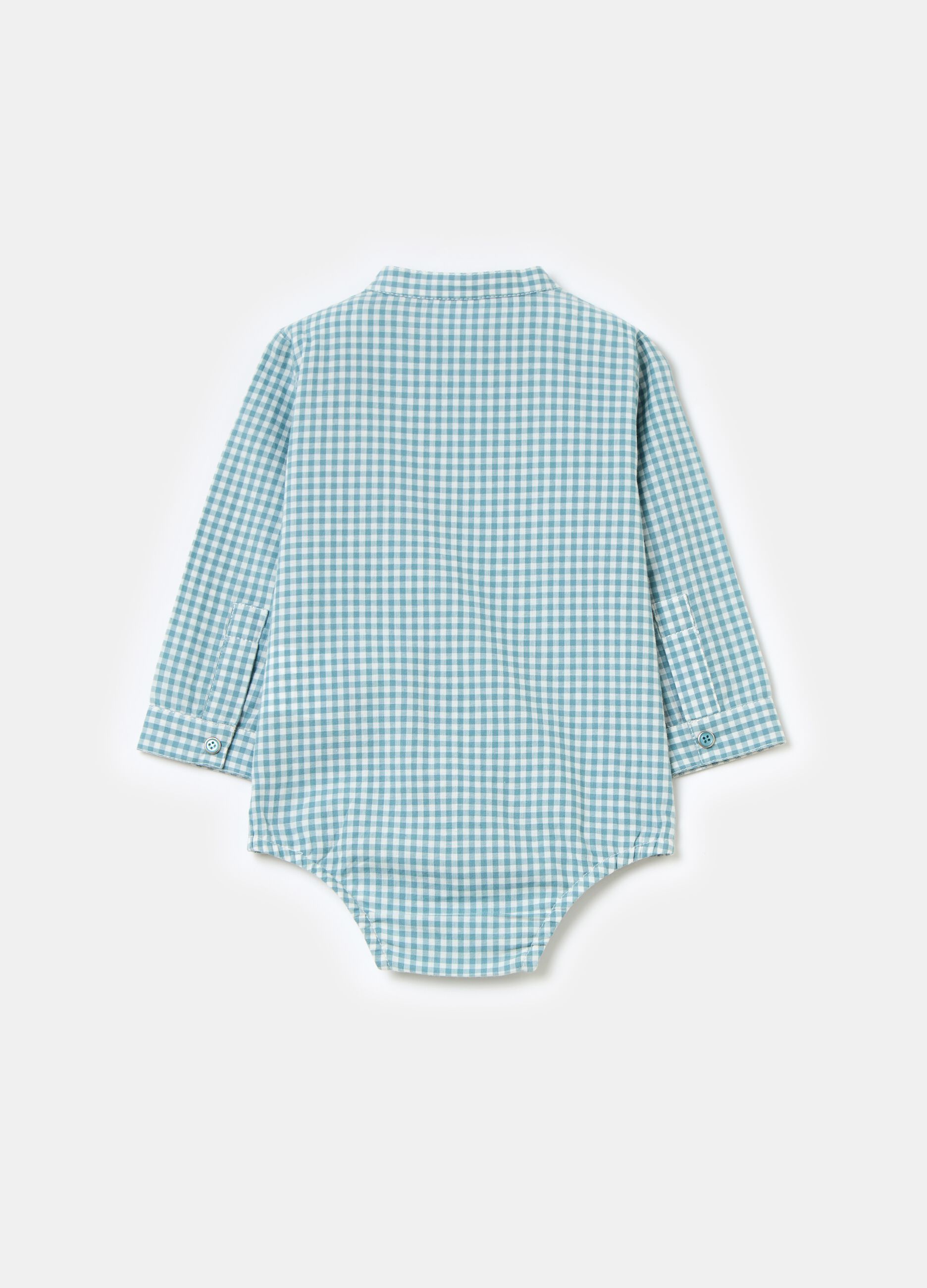 Bodysuit shirt with gingham pattern
