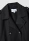 Casaco leve preto com dupla abotoadura e ajuste regular com cinto_5