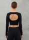 Cut Out Crop Long-sleeved Black_1