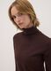 Brown pure cotton crew-neck T-shirt_0