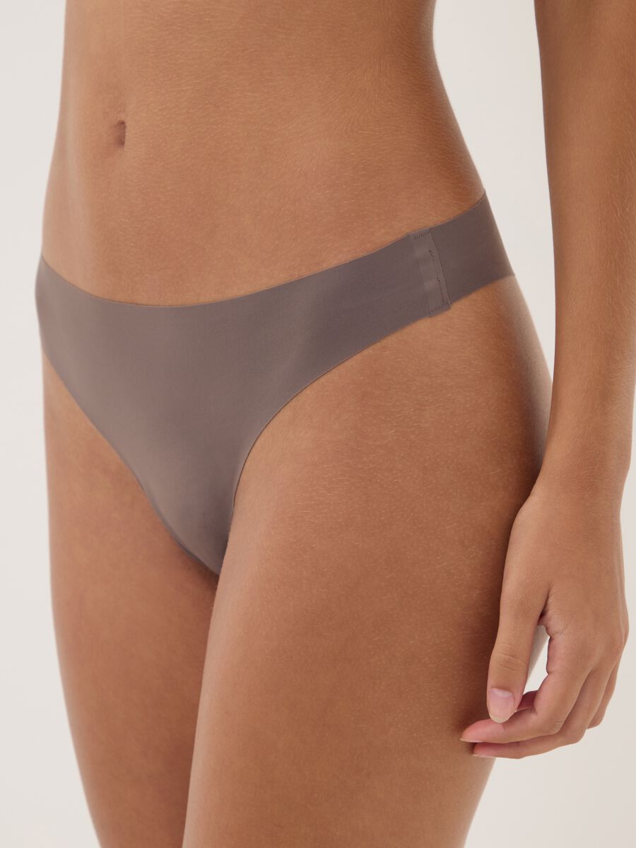 Grey Brazilian briefs in stretch fabric_3