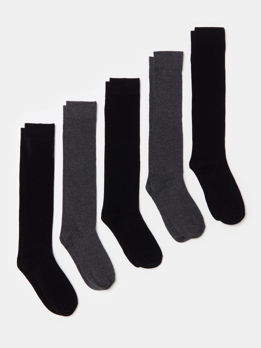 Pack cinco calcetines largos elásticos_0