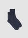 Calzini blu melange in viscosa elasticizzata_0