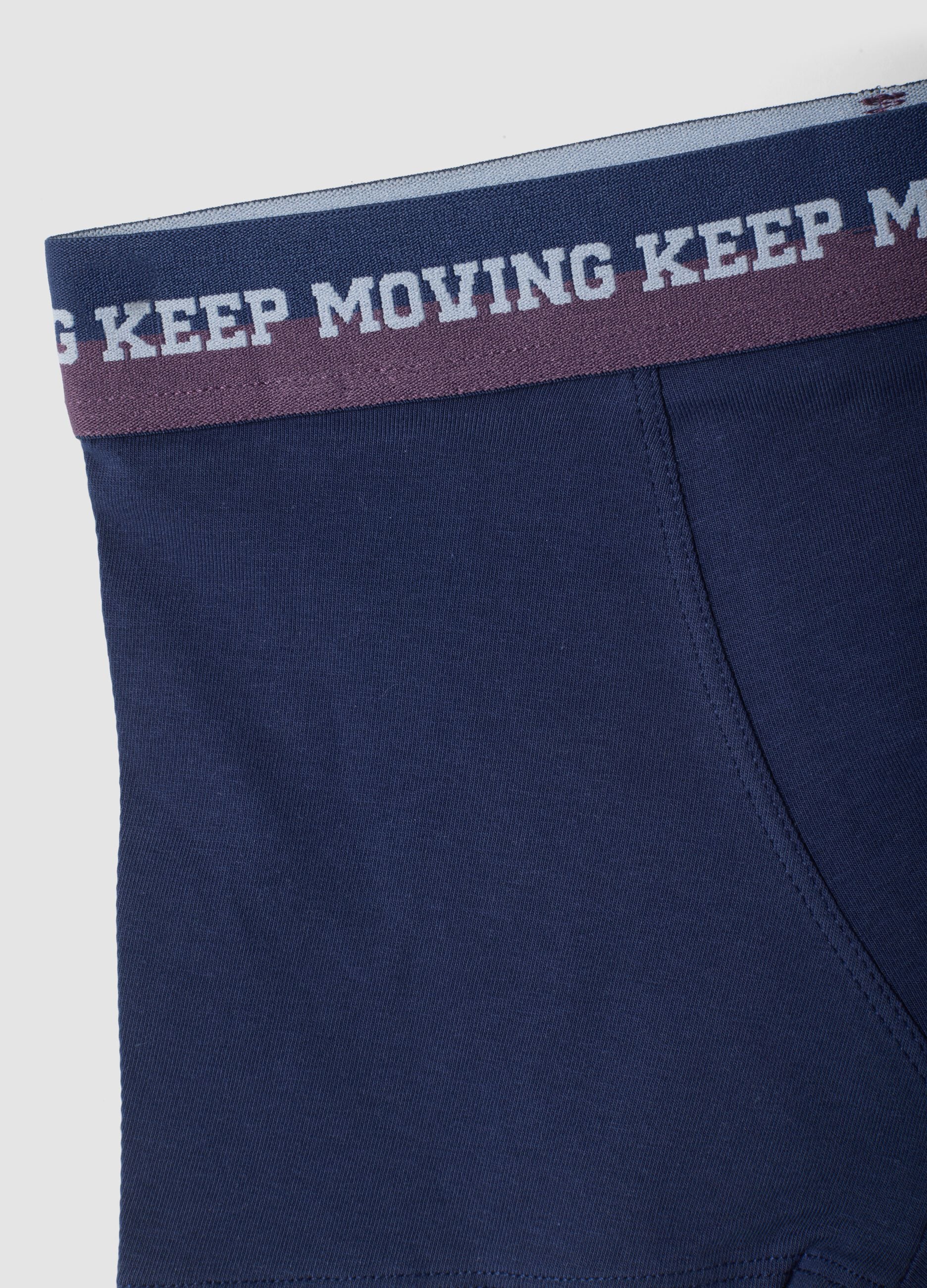 3-pack of navy, light blue and ice white stretch organic cotton boxers