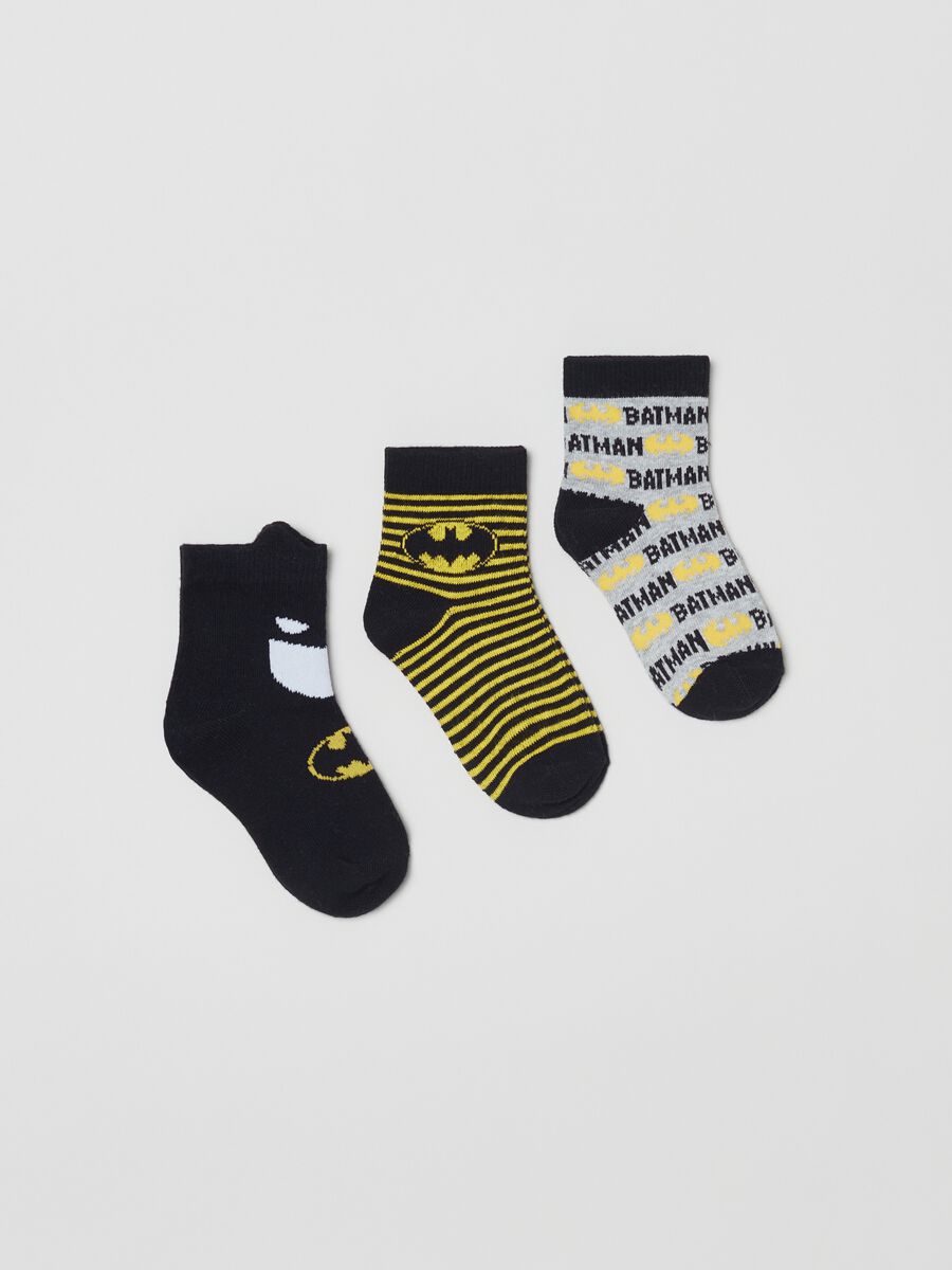 Three-pair pack stretch socks with Batman design_0