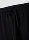Black pure organic cotton jogger trousers for boys, relaxed fit_2