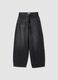 Jeans neri in puro cotone skater fit con strass_5