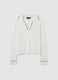 White Polo Sweater in Viscose Blend_4